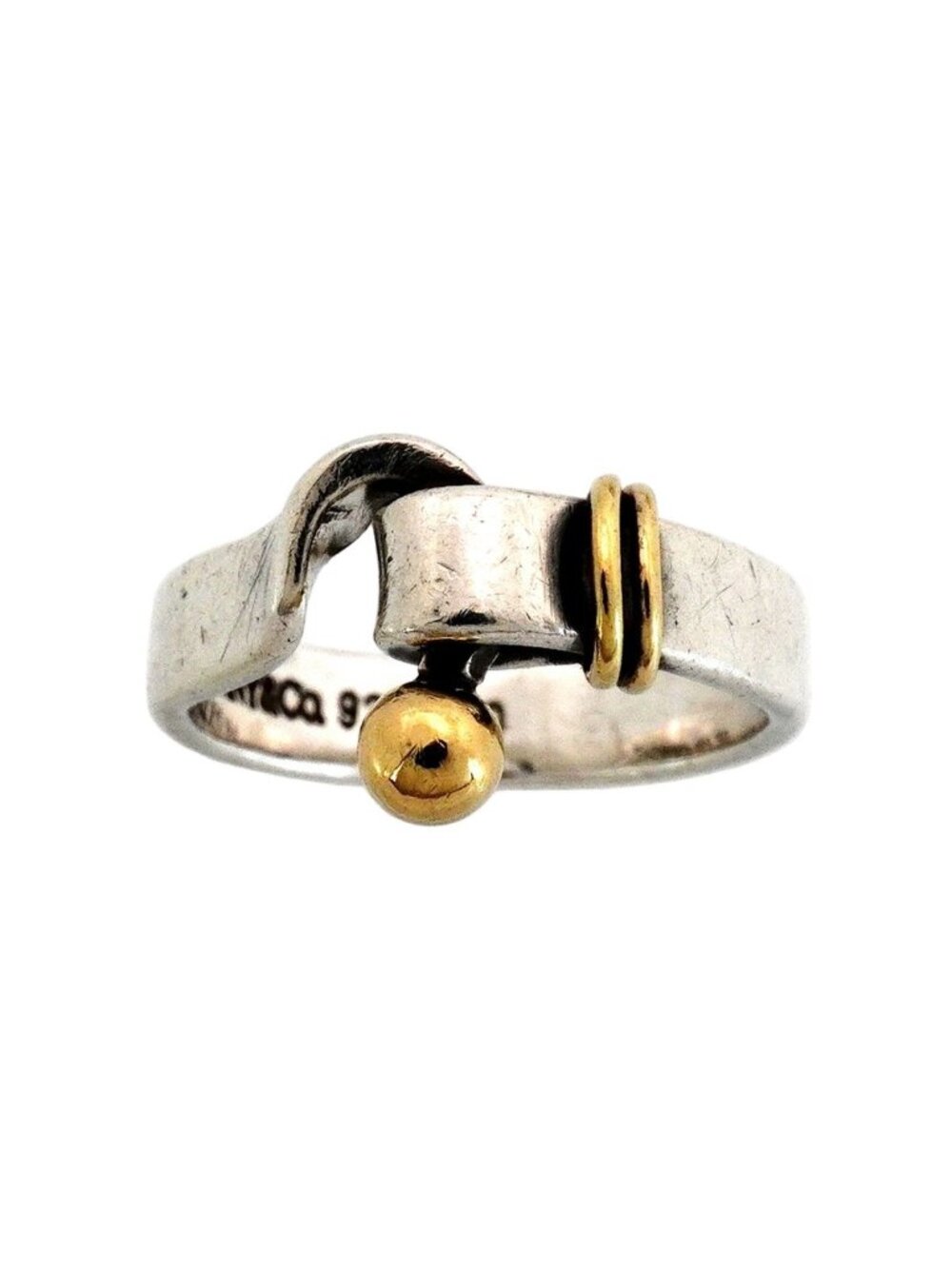 Tiffany & Co Ring Hook Eye 18k Yellow Gold 925 Sterling Silver - Picture 2 of 9